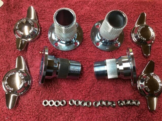Triumph kitcar Kit Car Long Spline Wire Wheel Hub Set, 4 Spinners and 16 Nuts