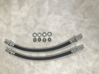 AUSTIN 3 LITRE 1967-1971 ONE PAIR NEW FRONT BRAKE HOSES WITH FITTINGS GBH166 X 2