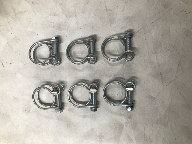 CLASSIC CAR ORIGINAL STYLE HOSE CLIP WIRE TYPE SET OF 6  3/4 -7/8 INCH
