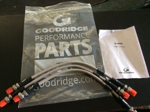 MK1 FORD ESCORT ,MEXICO RS1600 GOODRIDGE STAINLESS STEEL BRAIDED BRAKE HOSE SET