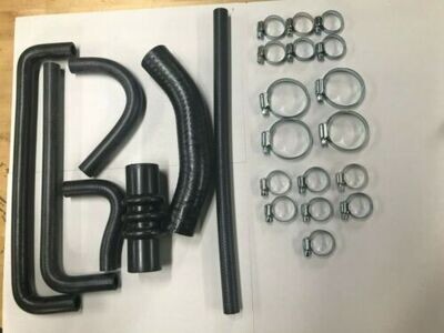 Triumph Spitfire 1500 & late mk4 REINFORCED RUBBER COOLING HOSE SET WITH CLIPS