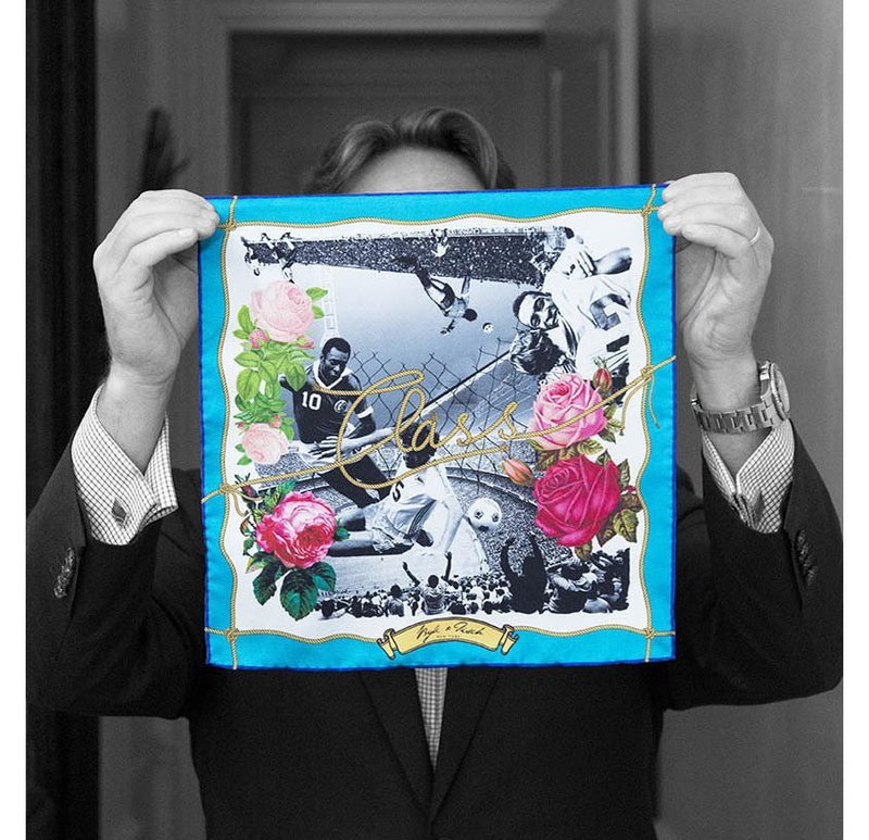 &quot;ALL CLASS&quot; DIGITAL PRINT POCKET SQUARE