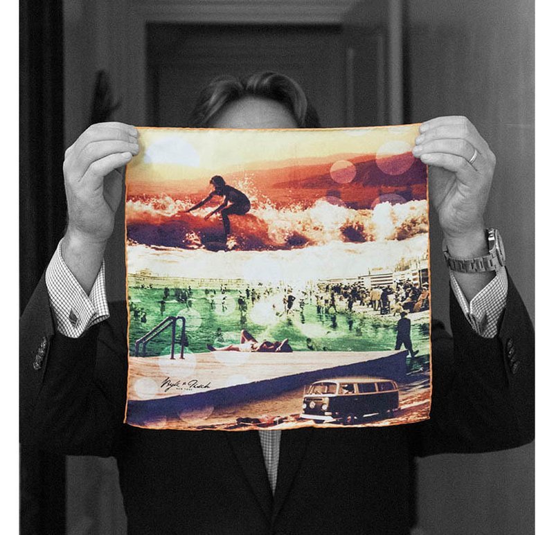 &quot;BEYOND ENDLESS&quot; DIGITAL PRINT POCKET SQUARE