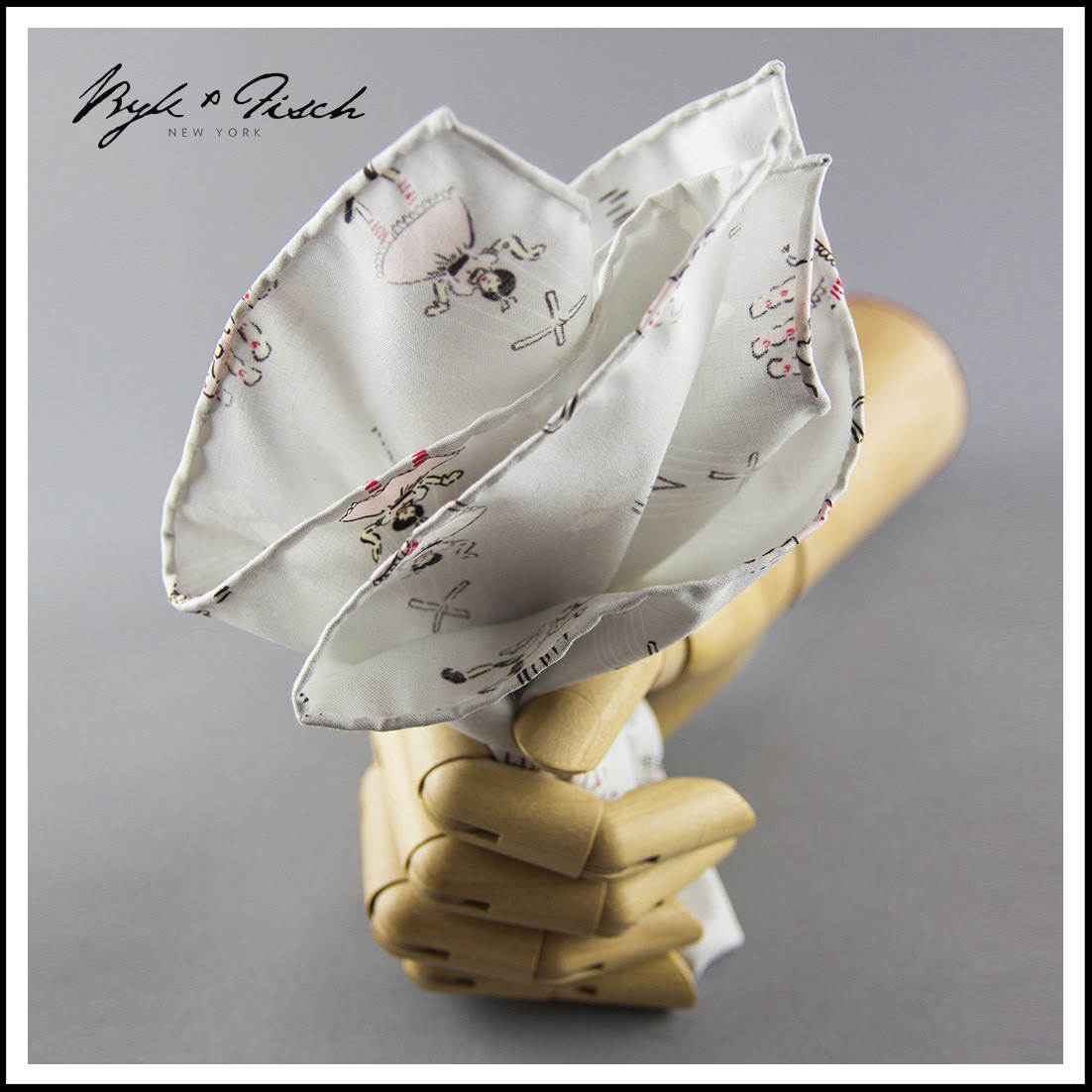&quot;ALOUETTE&quot; COTTON POCKET SQUARE