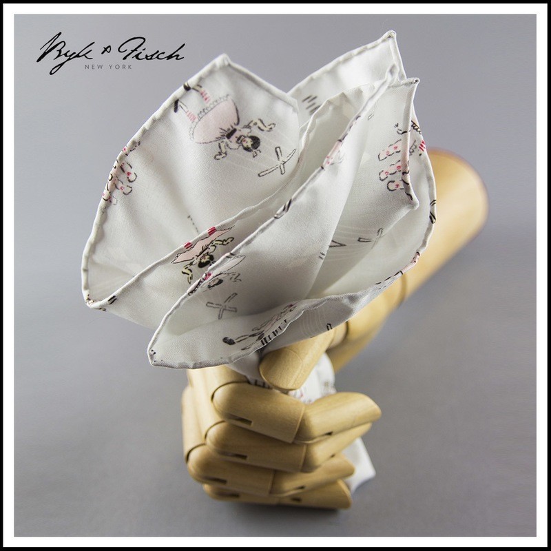 &quot;ALOUETTE&quot; COTTON POCKET SQUARE