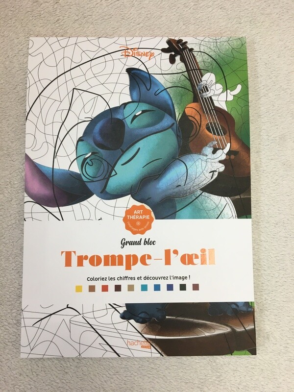 Kleurboek  op nummer  “Grand bloc Trompe-l’oeil”