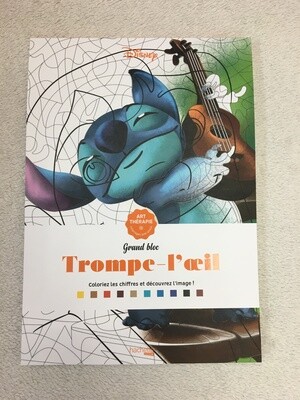 Kleurboek  op nummer  “Grand bloc Trompe-l’oeil”