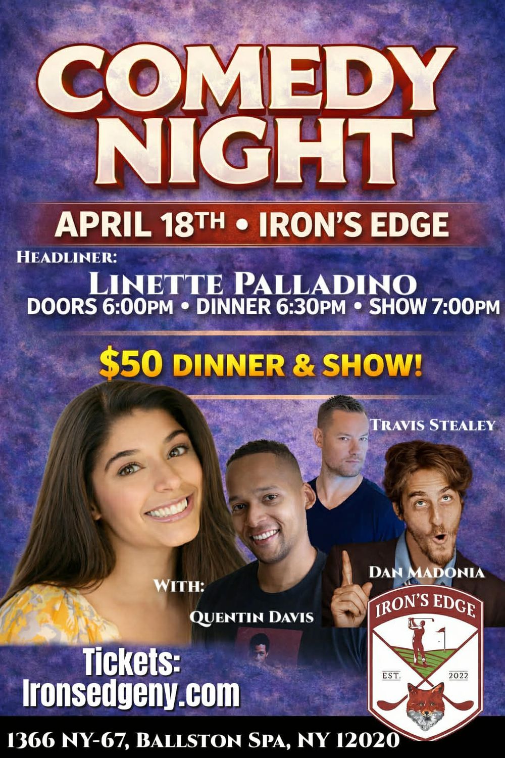 Comedy Night at Irons Edge - Show Only Comedy Night at Irons Edge - Show Only