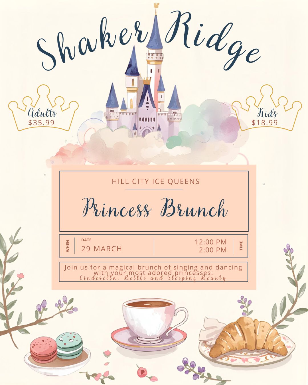 Child(0-3) Ticket: Princess Brunch Shaker