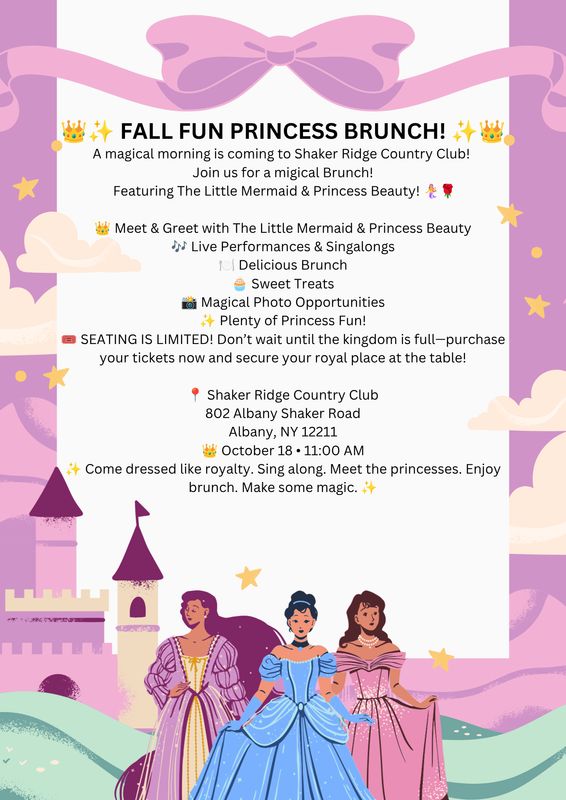 Child(4-12) Ticket: Fall Princess Brunch Shaker