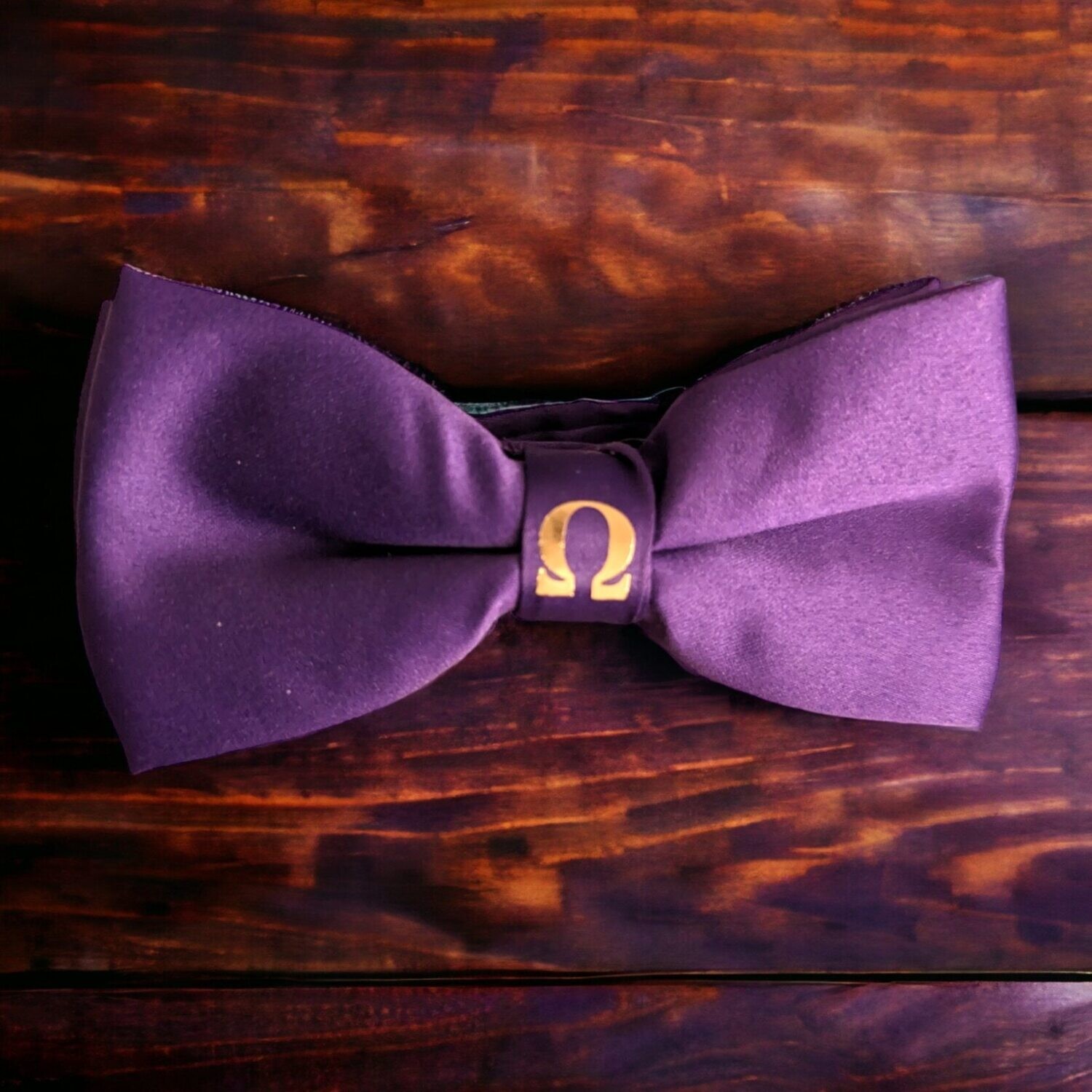 Purple Omega Psi Phi-inspired Bow Tie