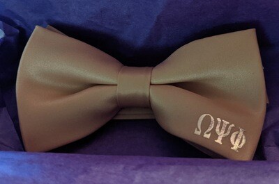 Gold Omega Psi Phi-inspired Bow Tie