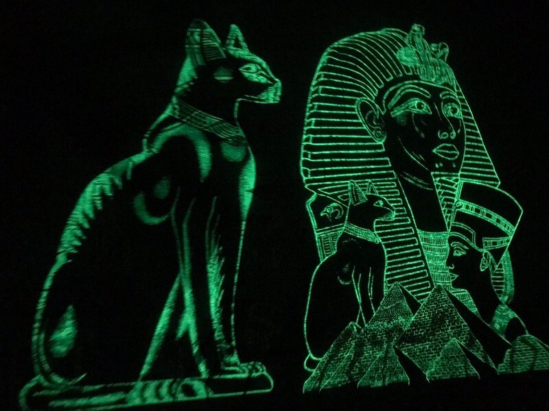 Glow in the Dark Egyptian Papyrus Print