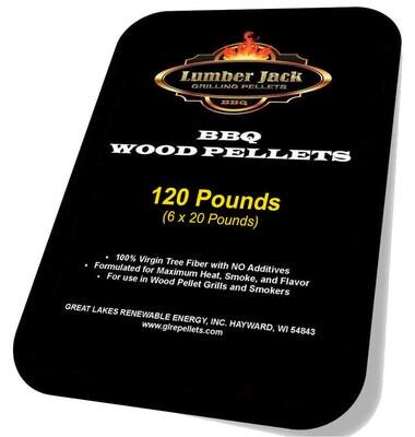 120 Pound BBQ Pellets Variety Pack featuring Lumber Jack (Select 6 20-Pound Varieties)
