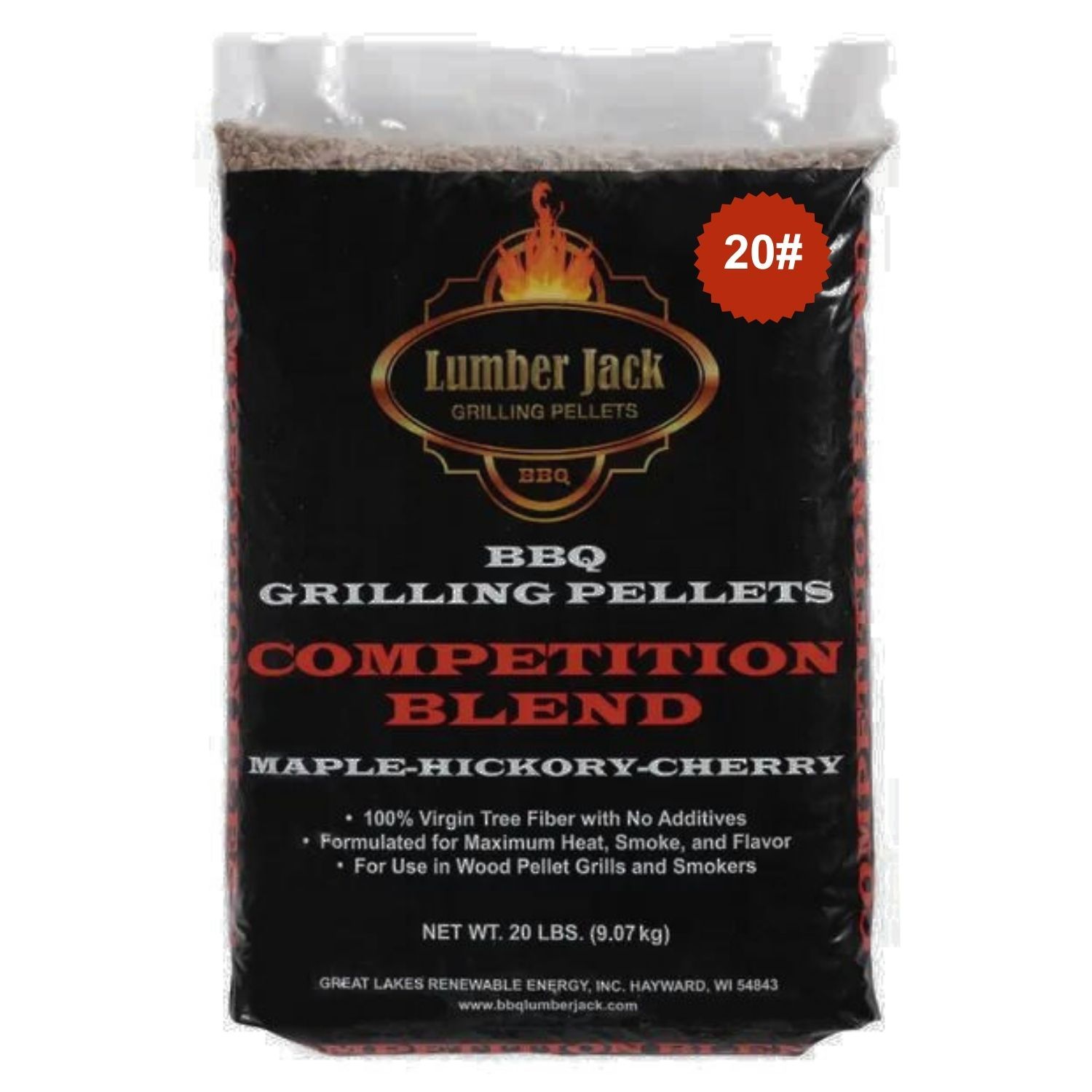 Maple-Hickory-Cherry (MHC) - Competition Blend Lumber Jack BBQ Pellets, Weight: 20 Pound