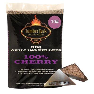 10# 100% Cherry Lumber Jack BBQ Pellets with Premium Smoking Wedgie