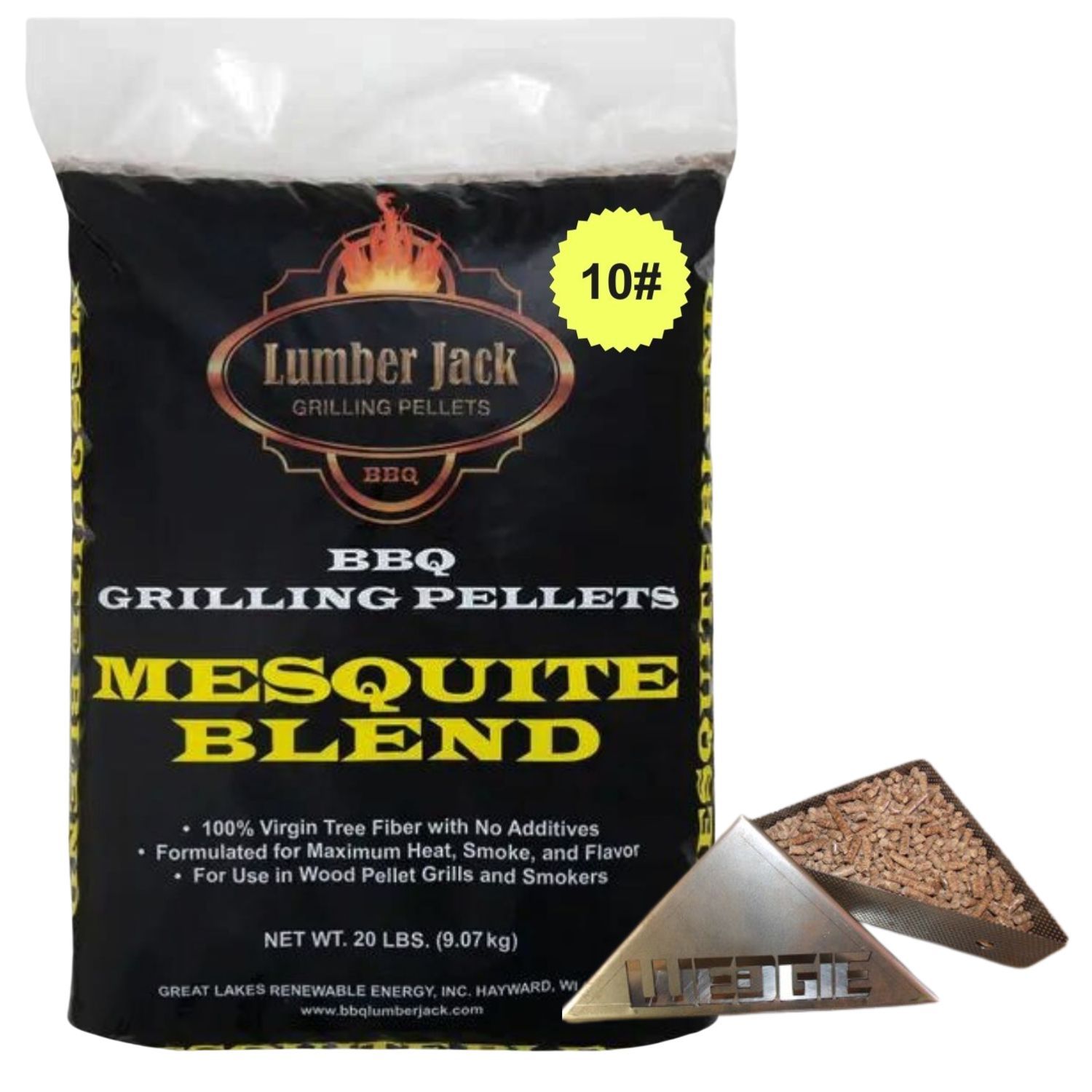 10# Mesquite Blend Lumber Jack BBQ Pellets (40% Mesquite/60% Red Oak)