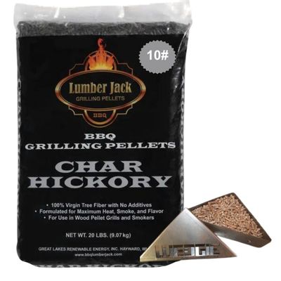 10# Char Hickory Lumber Jack BBQ Pellets with Premium Smoking Wedgie