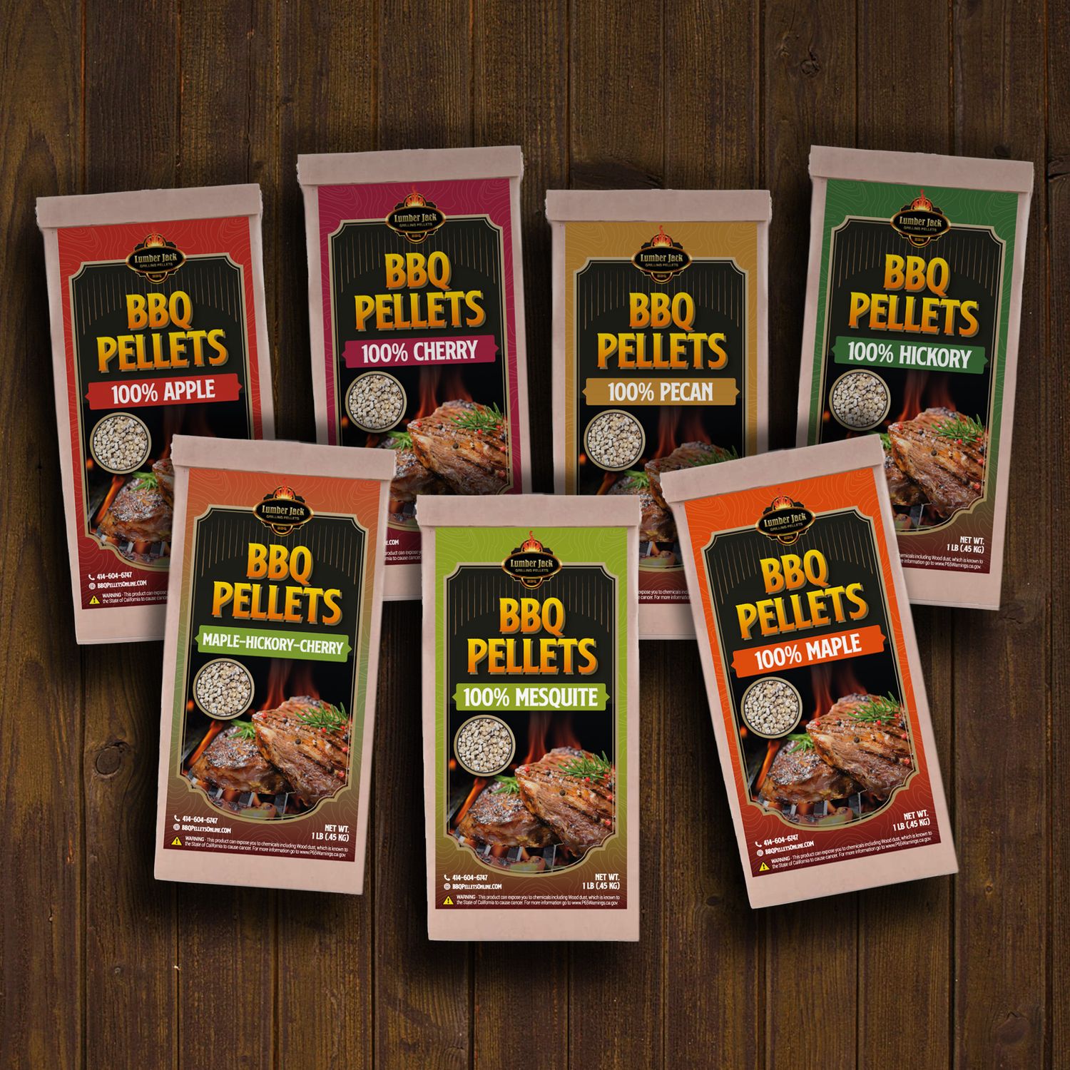 Lumber Jack 1 Pound Variety Pack (7 varieties) - Free Shipping