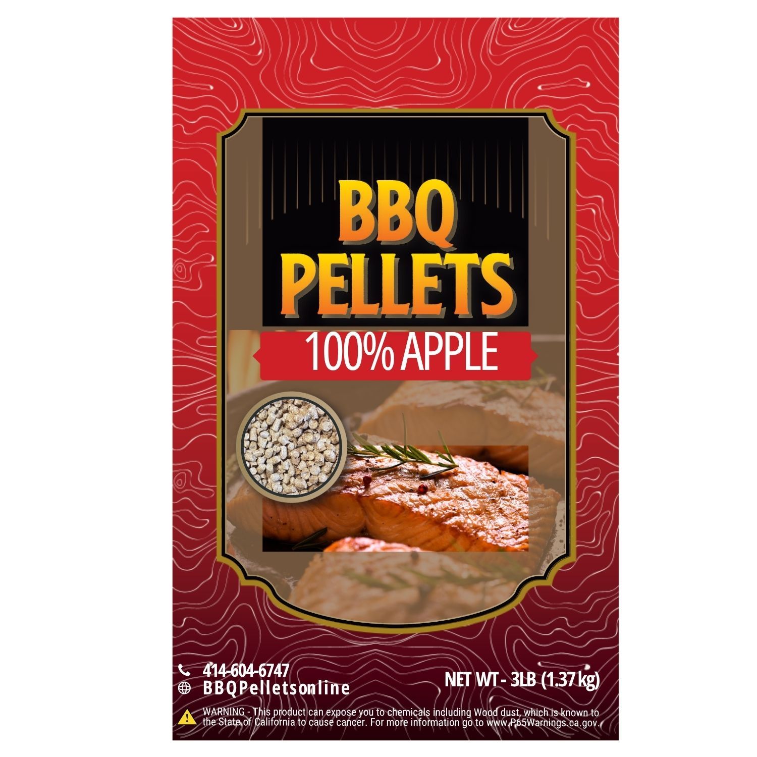 BBQ Pellets Online Premium Grill Wood Pellets for Smoking & Grilling – 3lb Bags