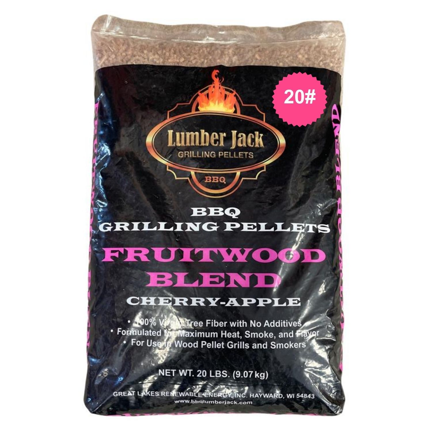 Fruitwood Blend Lumber Jack BBQ Pellets, Weight: 20 Pound
