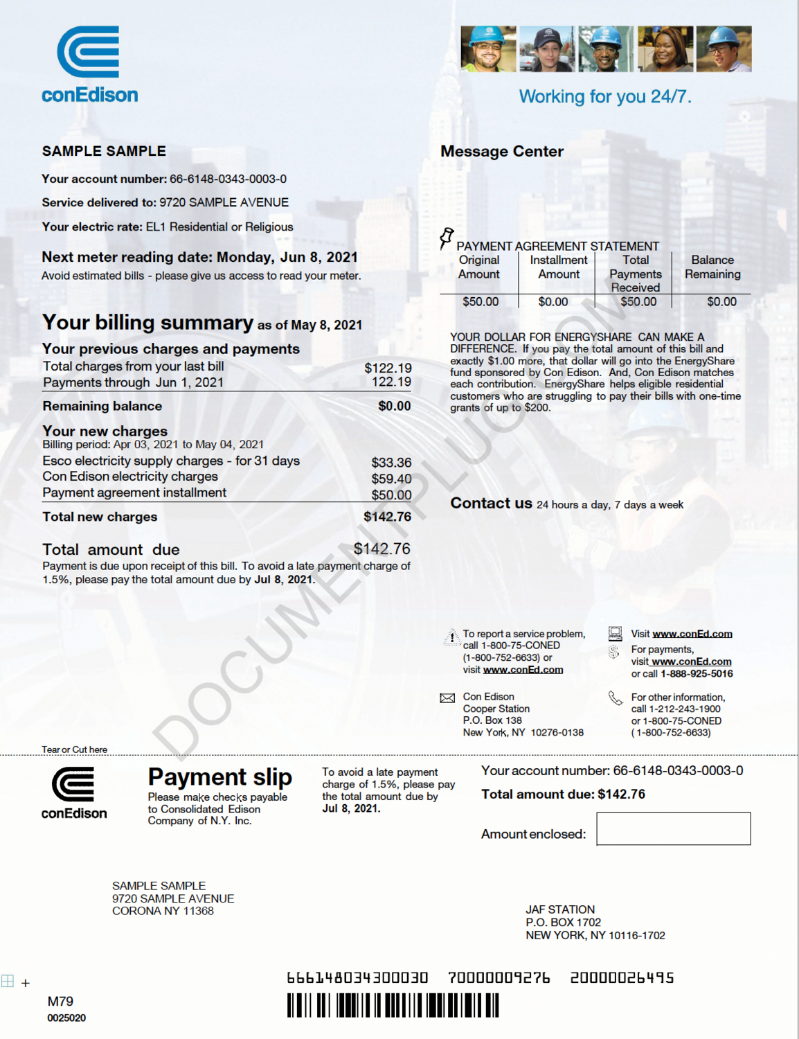 Utility Bill Templates Pack - 7 Companies included - Immediate Download