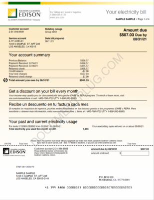 We Create – Utility Bill | Custom-Made &amp; Completed for You