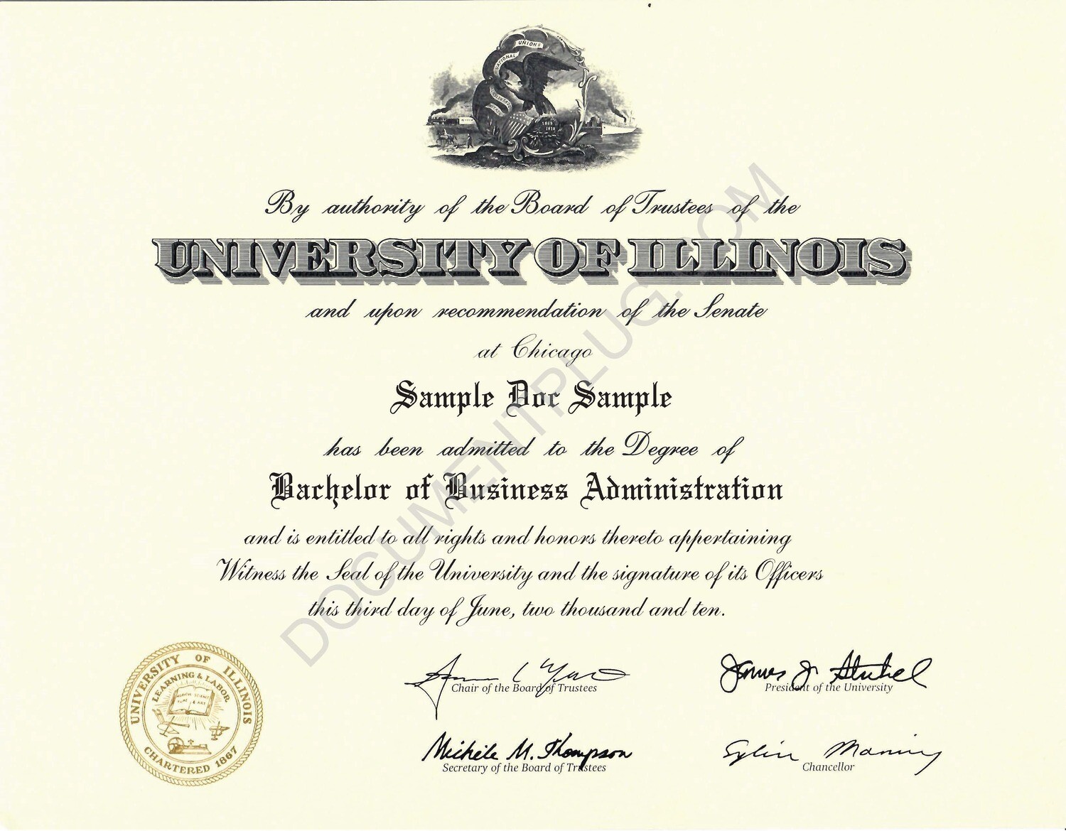 College Degree Certificate