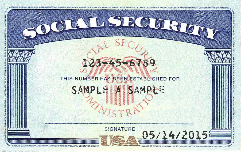social security card font