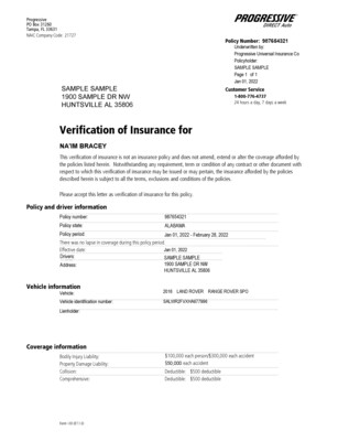 Insurance Card Editable Template