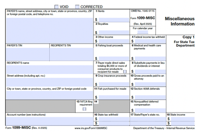 1099 – 2025 Full Package (Forms + Instructions | Fully Editable PDFs)