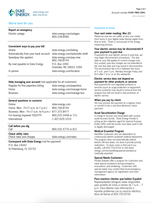 Utility Bill Template – Duke Energy | Editable PDF Format