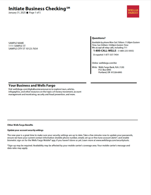 Bank Statement Editable Template (Fillable PDF)