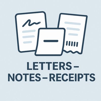 Letters, Notes etc..
