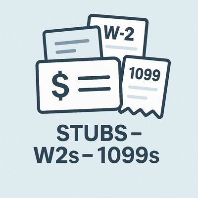 Stubs-W2&#39;s-1099s
