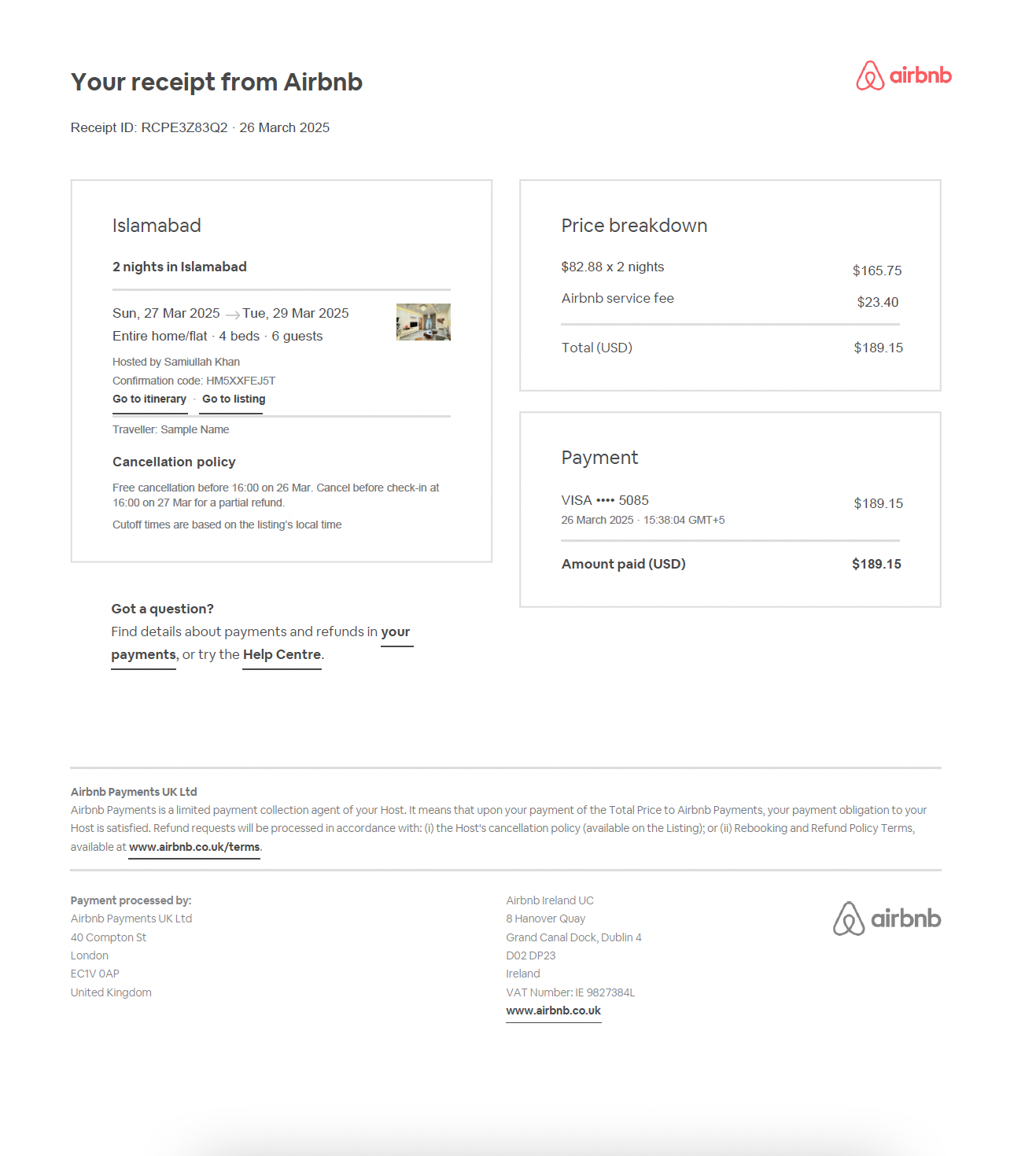 Proof of Travel Essentials – 5 Pack | Airbnb, Hilton, Booking.com, Qatar Airways | Editable PDF Format