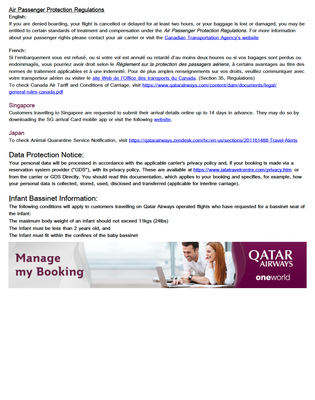 Qatar Airway Ticket Receipt Template – Travel Editable PDF