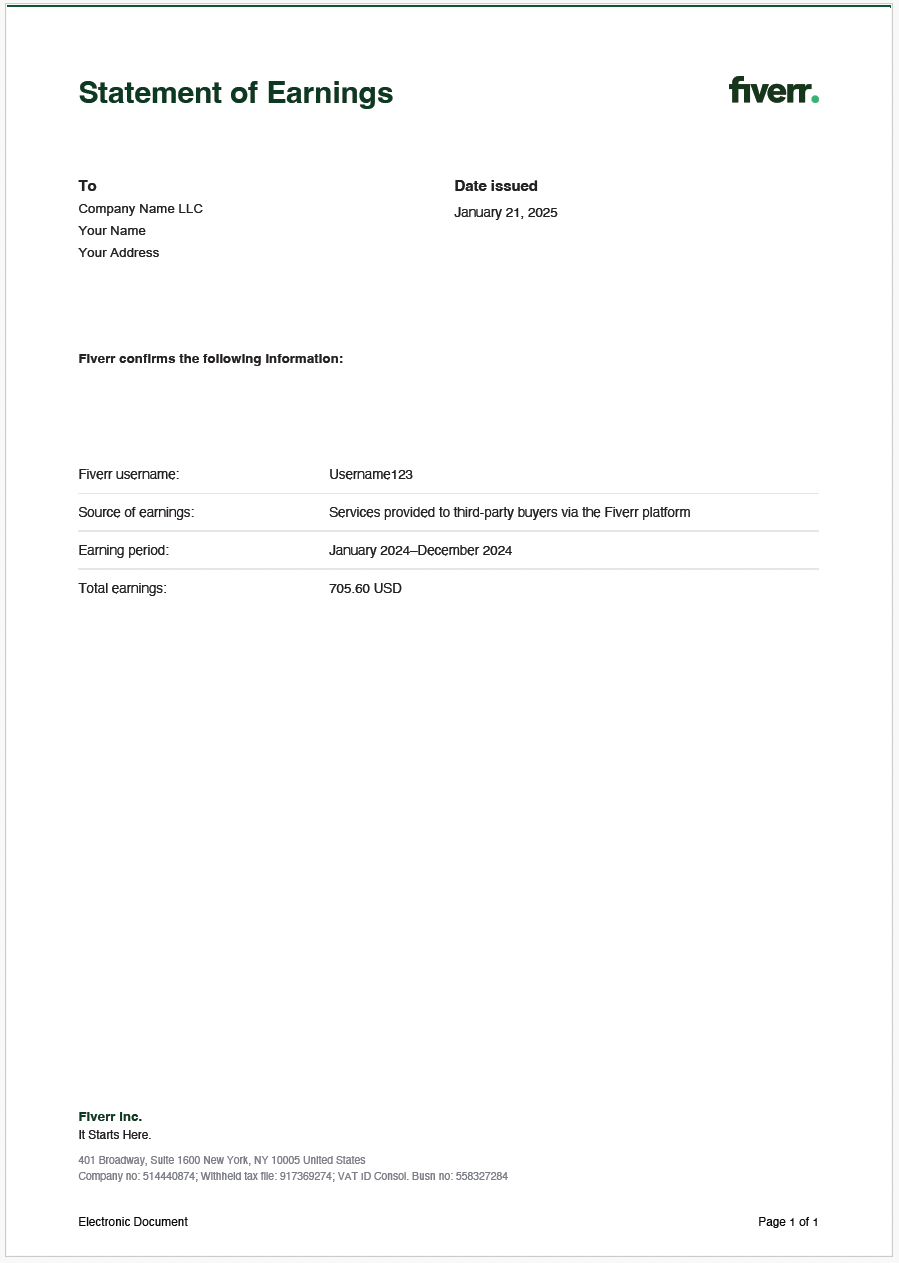 Freelancer Income Starter Kit – 6 Editable PDF Templates | Fiverr, Upwork, W2, 1099 &amp; Chime