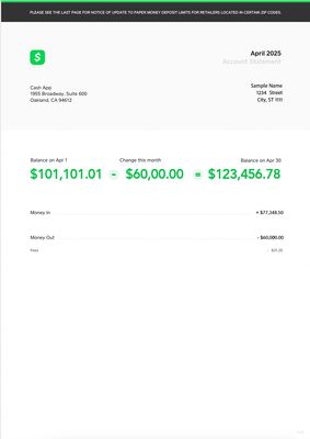 We Create - Bank Statement - Customized - 1 Month - We Do The Work