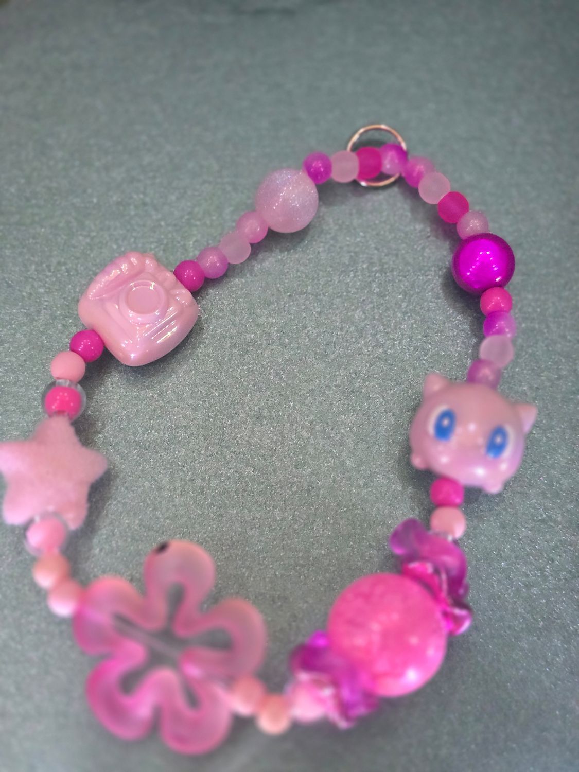 Jiggly puff #1 charm loop