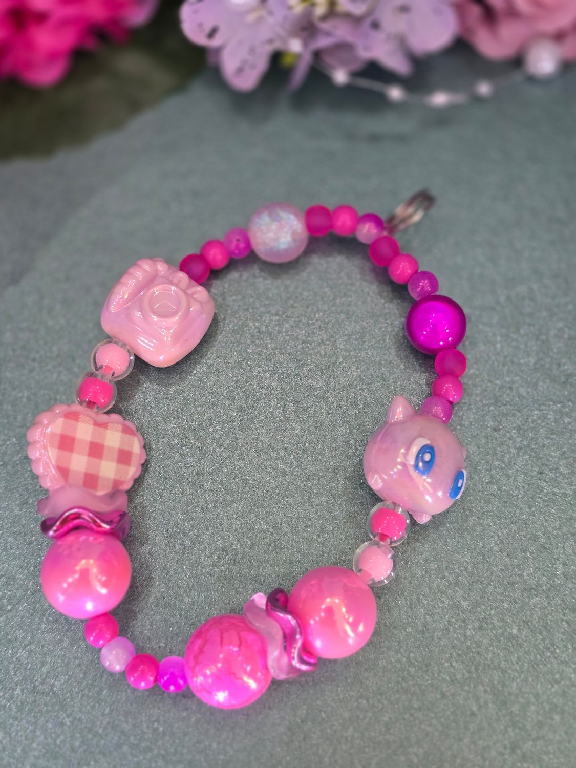 Jiggly puff #2 charm loop