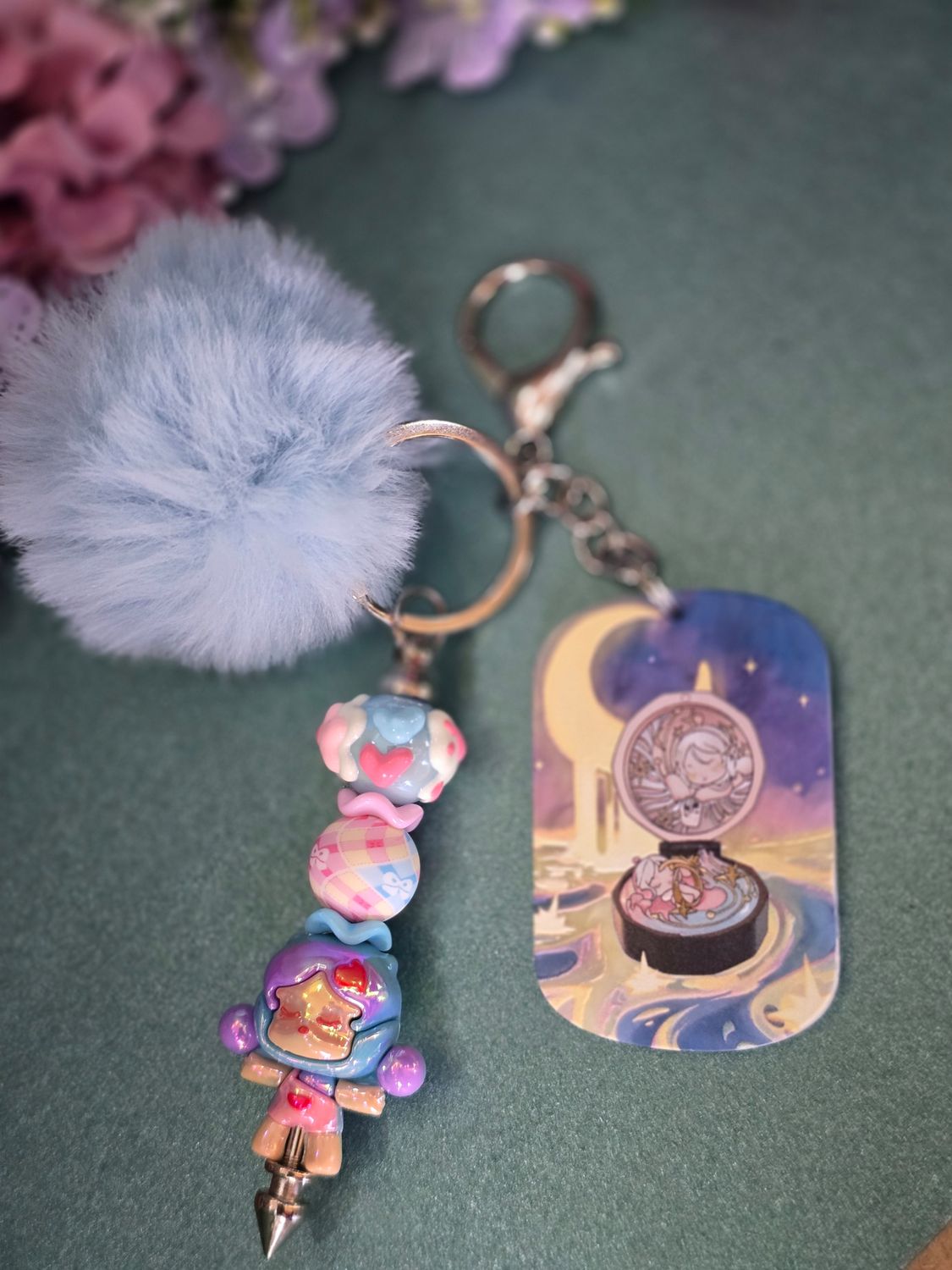 Skull panda keychain