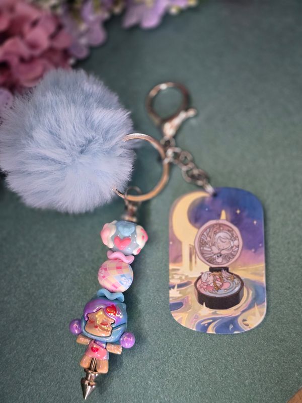 Skull panda keychain
