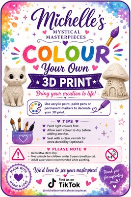 Colour in you own 3d print (flat)