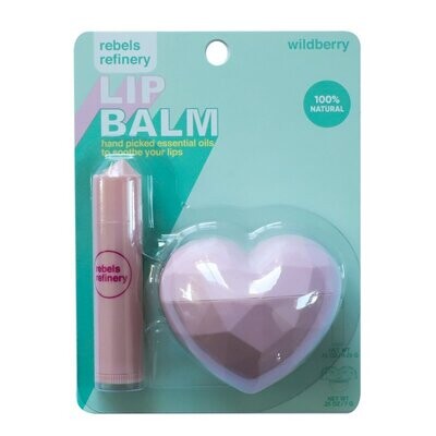 Wildberry Lip Balms Heart + Stick: 2-Pack