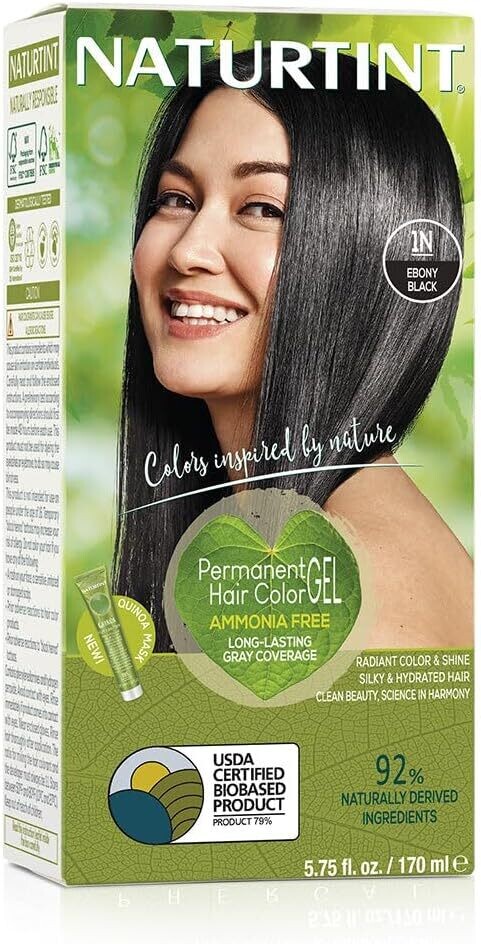 Naturtint Hair Dye: Permanent, N - Natural Tones:: 1N Ebony Black