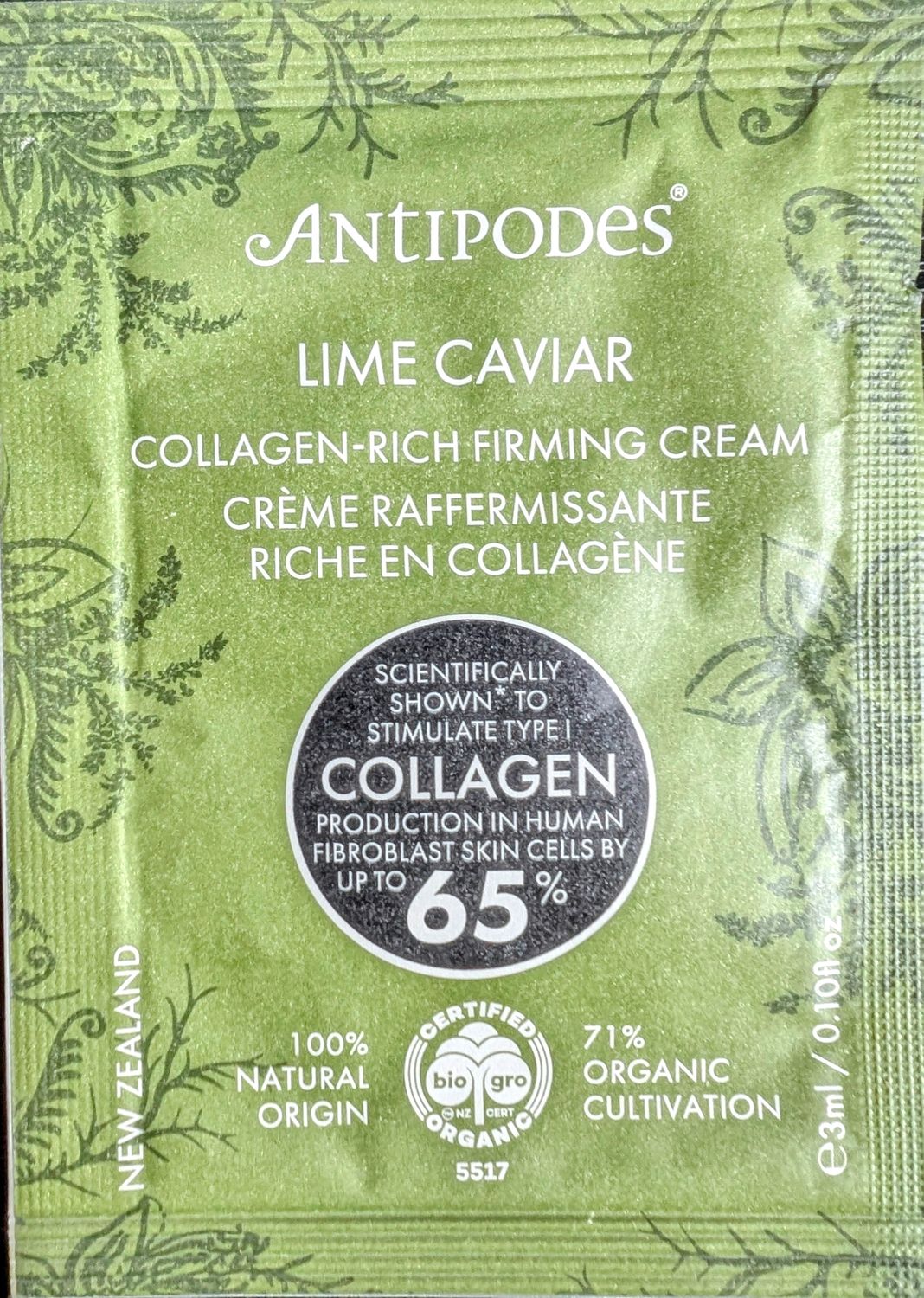 Lime Caviar Collagen-Rich Firming Cream - SAMPLE 3mL