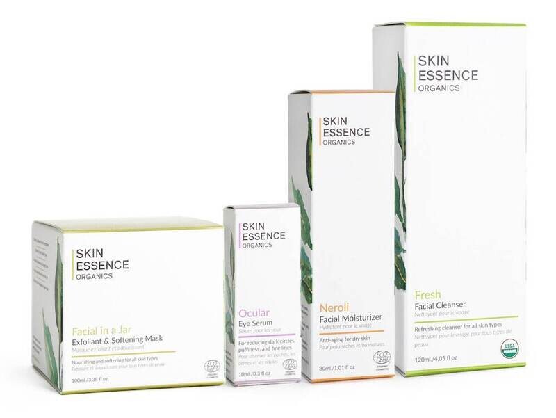 Organic Facial Care Set: Starter Kit for Dry Aging Skin (4)