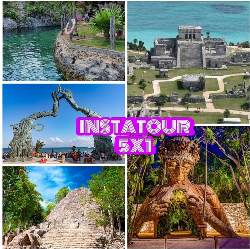 INSTAGRAM TOUR 5x1 TULUM, COBA, PLAYA DEL CARMEN, CENOTE Y LA ESCULTURA DE LA MADRE NATURALEZA - Antes 125 USD