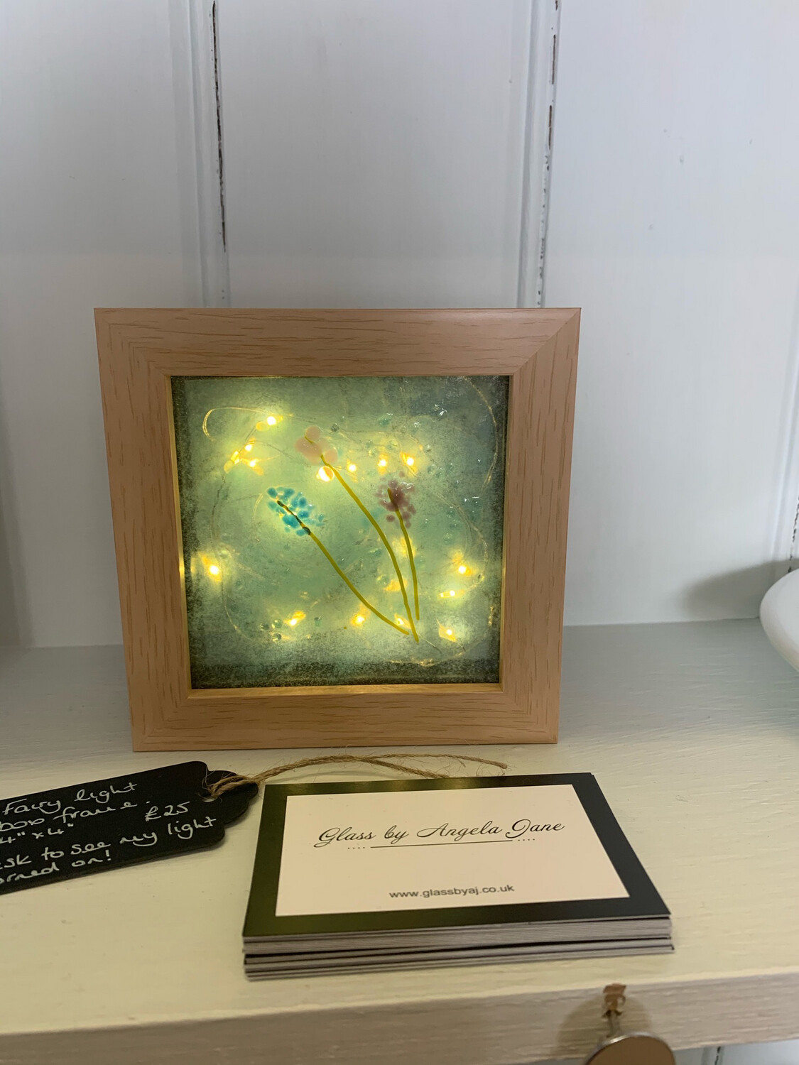 4”x4” Firefly Fused Glass Box Frame